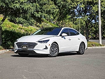 WHITE, 2021 HYUNDAI SONATA HYBRID Image 